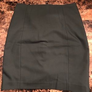 Express Green mid thigh pencil skirt